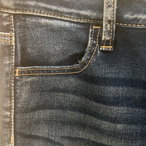 American Eagle Women’s Dark Wash Blue Super Hi Rise Jeggings - Picture 4 of 10